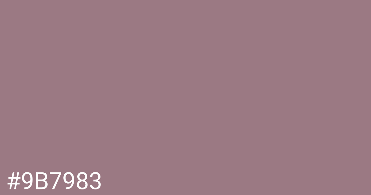 Hex color #9b7983 graphic