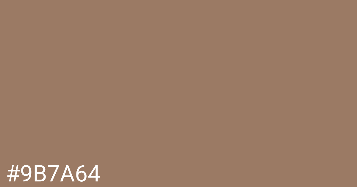 Hex color #9b7a64 graphic