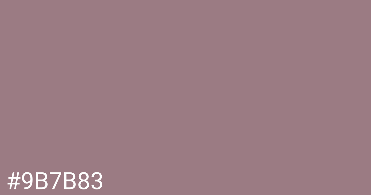 Hex color #9b7b83 graphic