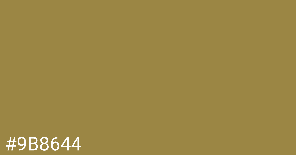 Hex color #9b8644 graphic