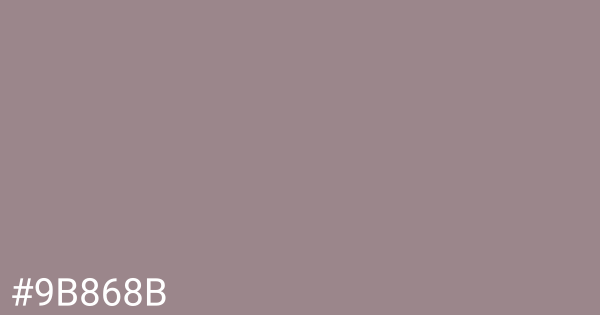 Hex color #9b868b graphic