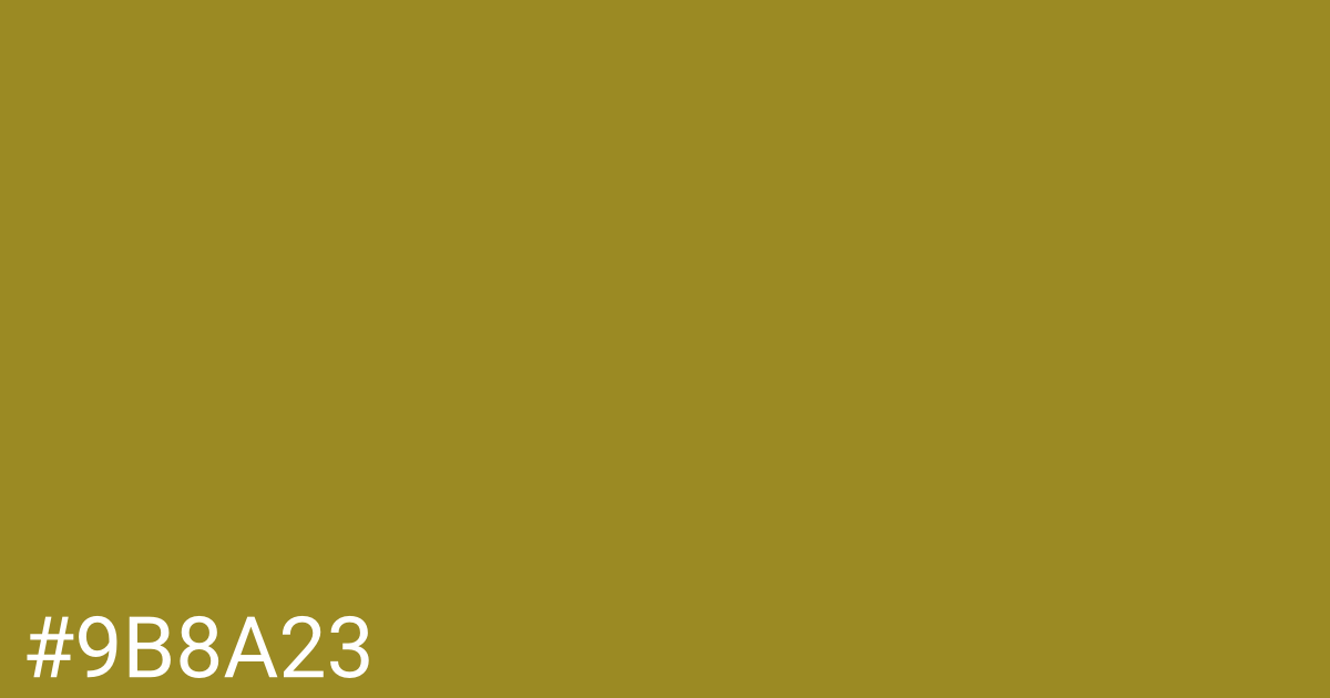 Hex color #9b8a23 graphic