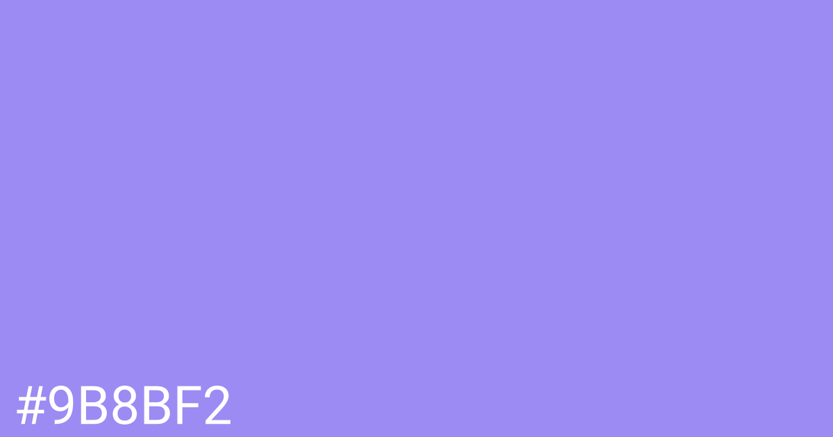 Hex color #9b8bf2 graphic