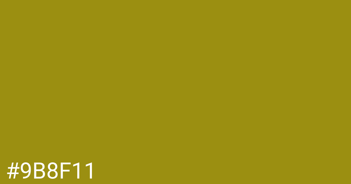 Hex color #9b8f11 graphic
