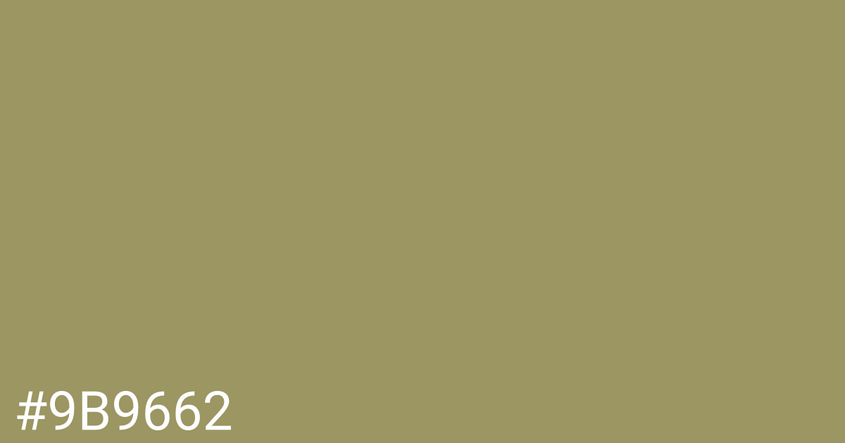 Hex color #9b9662 graphic