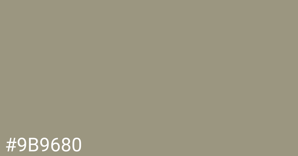 Hex color #9b9680 graphic