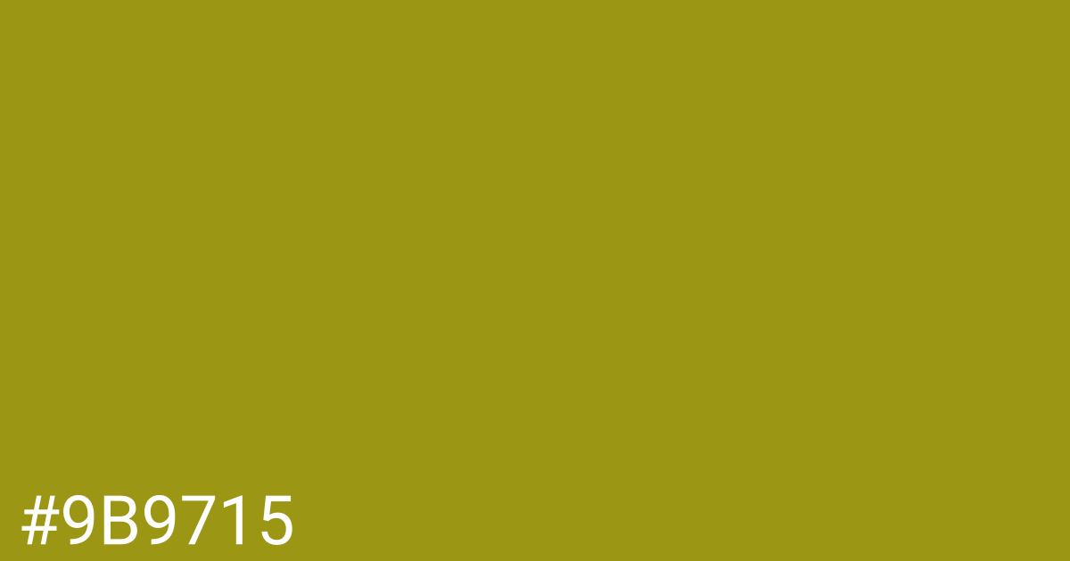 Hex color #9b9715 graphic