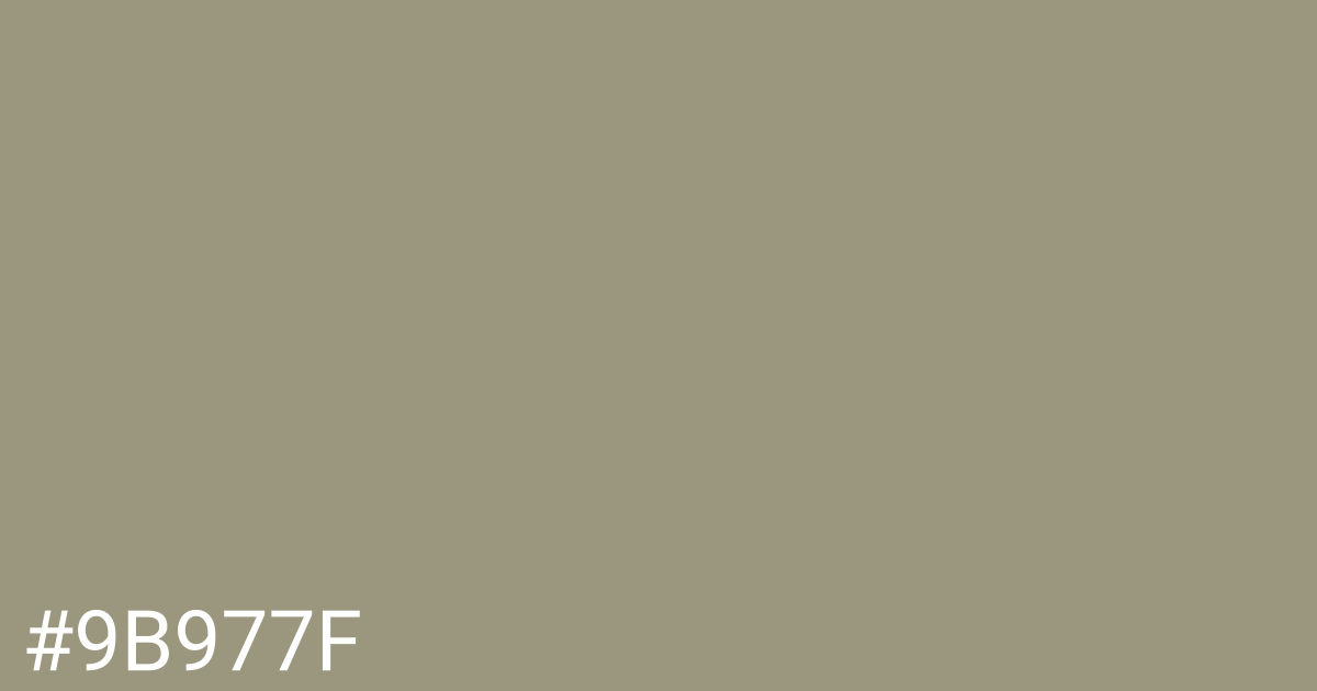 Hex color #9b977f graphic