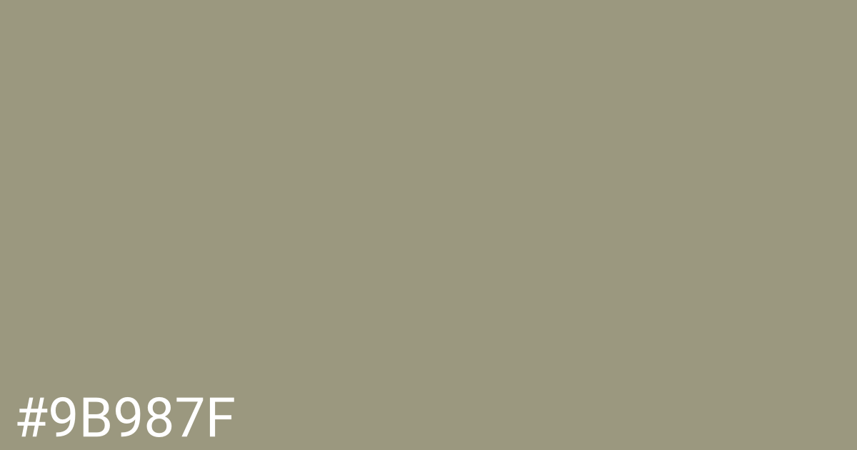 Hex color #9b987f graphic