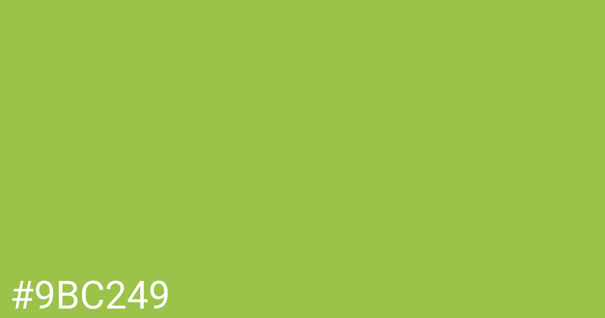 Hex color #9bc249 graphic