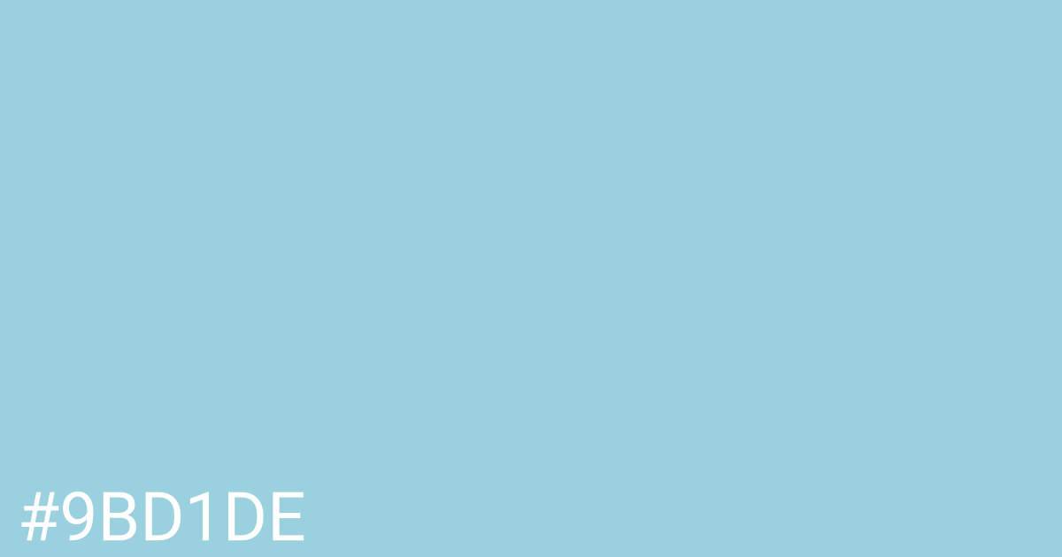 Hex color #9bd1de graphic