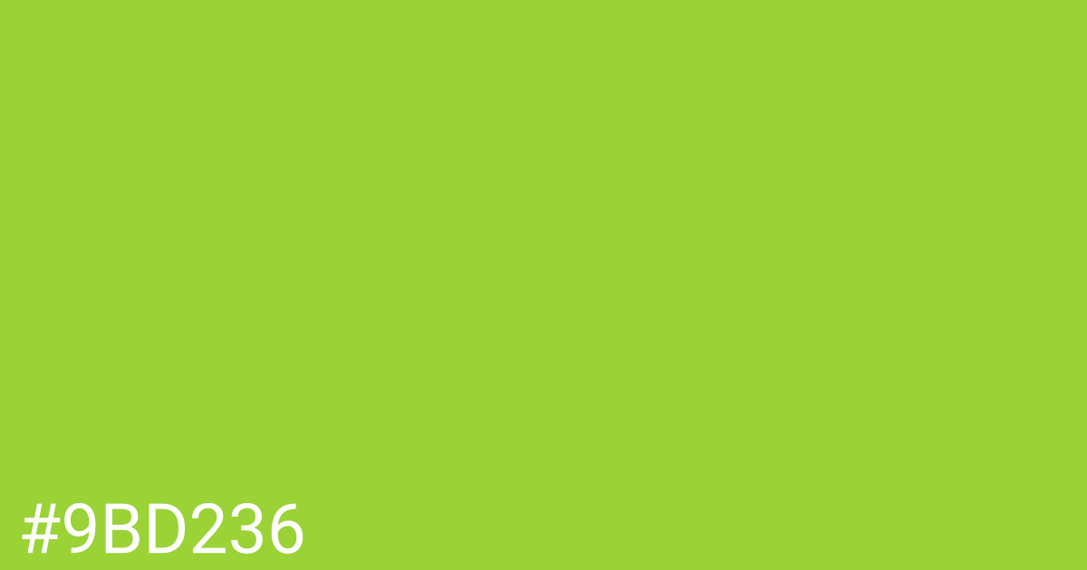 Hex color #9bd236 graphic