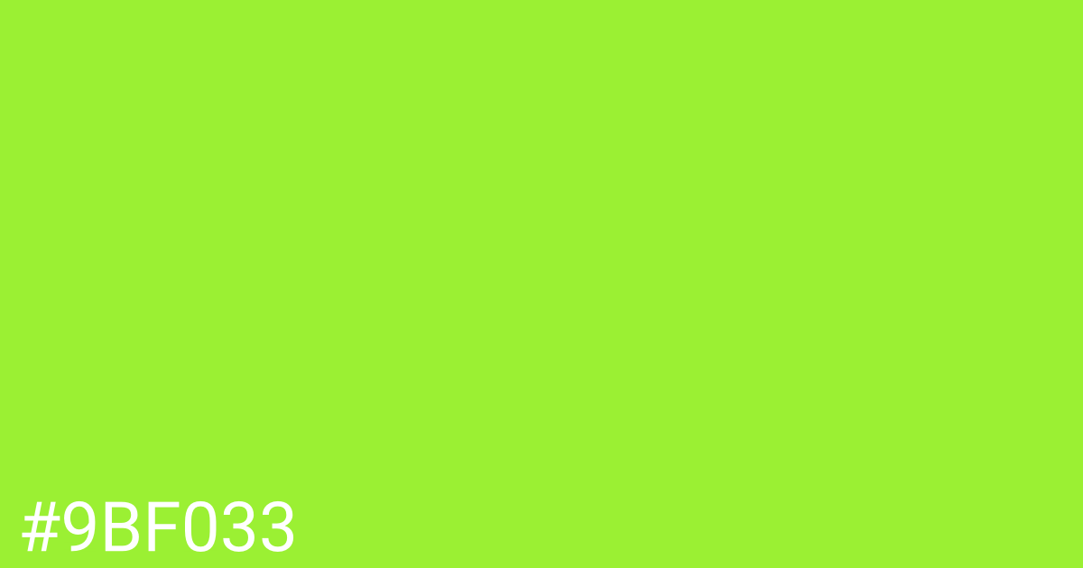 Hex color #9bf033 graphic