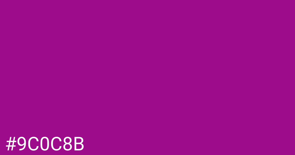 Hex color #9c0c8b graphic