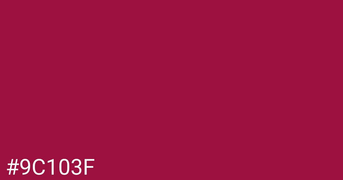 Hex color #9c103f graphic