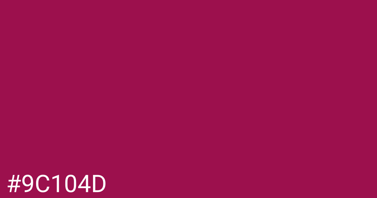 Hex color #9c104d graphic