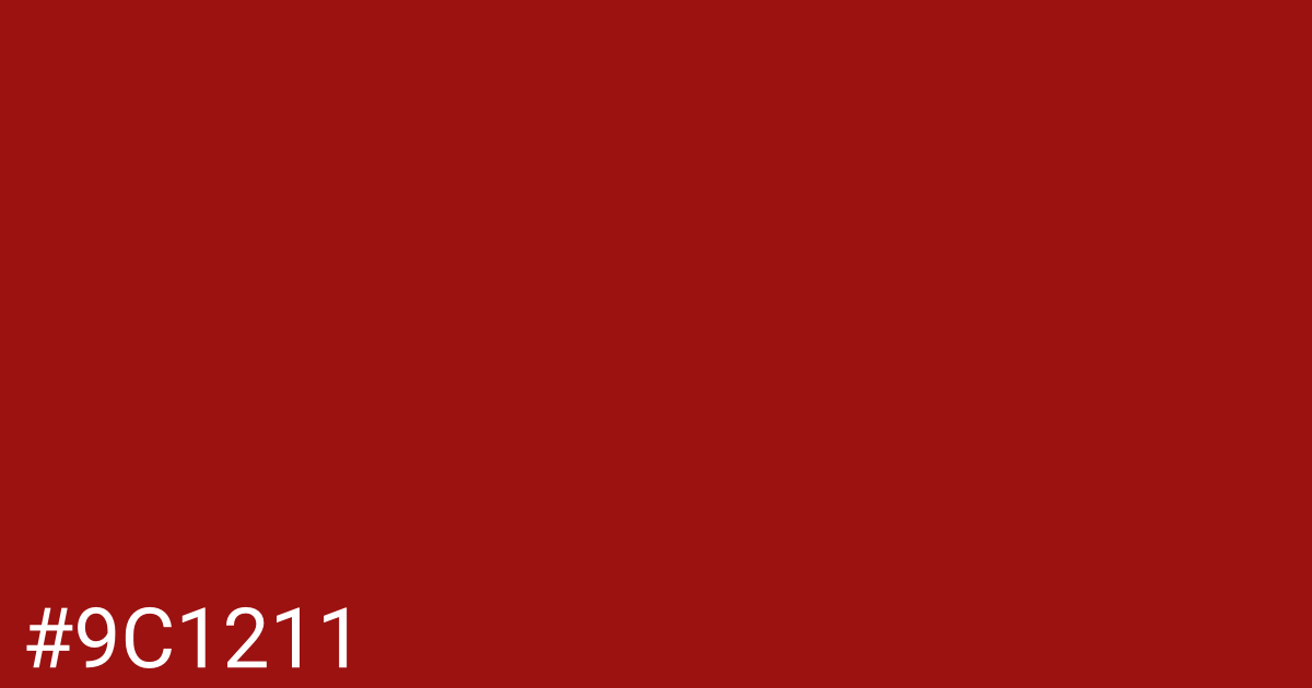 Hex color #9c1211 graphic