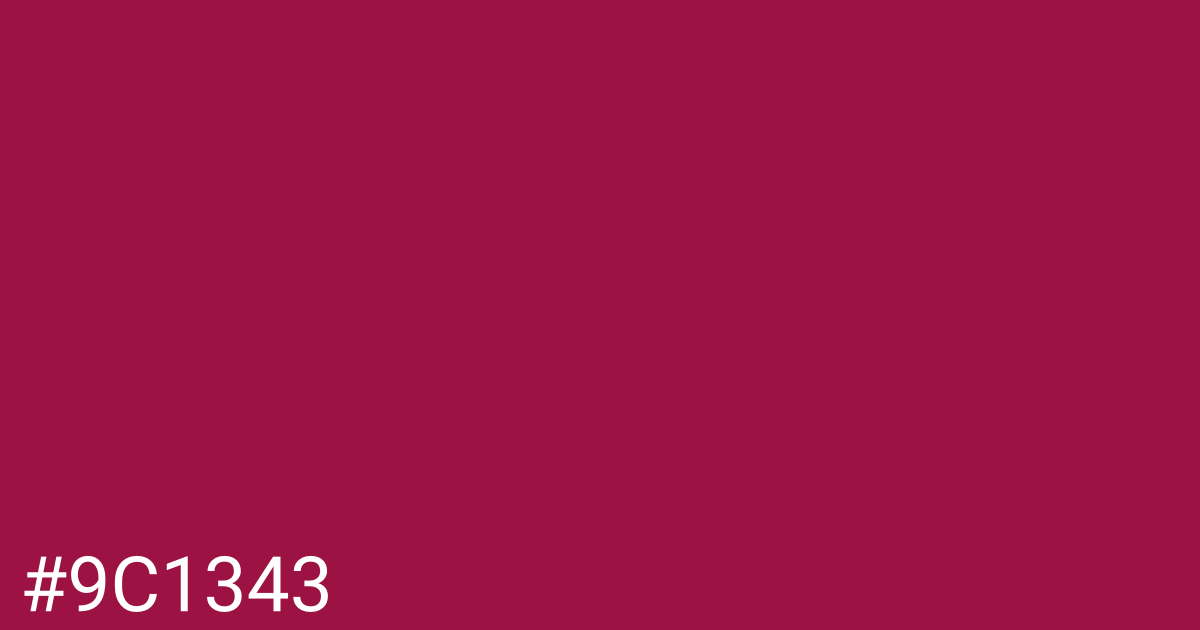 Hex color #9c1343 graphic