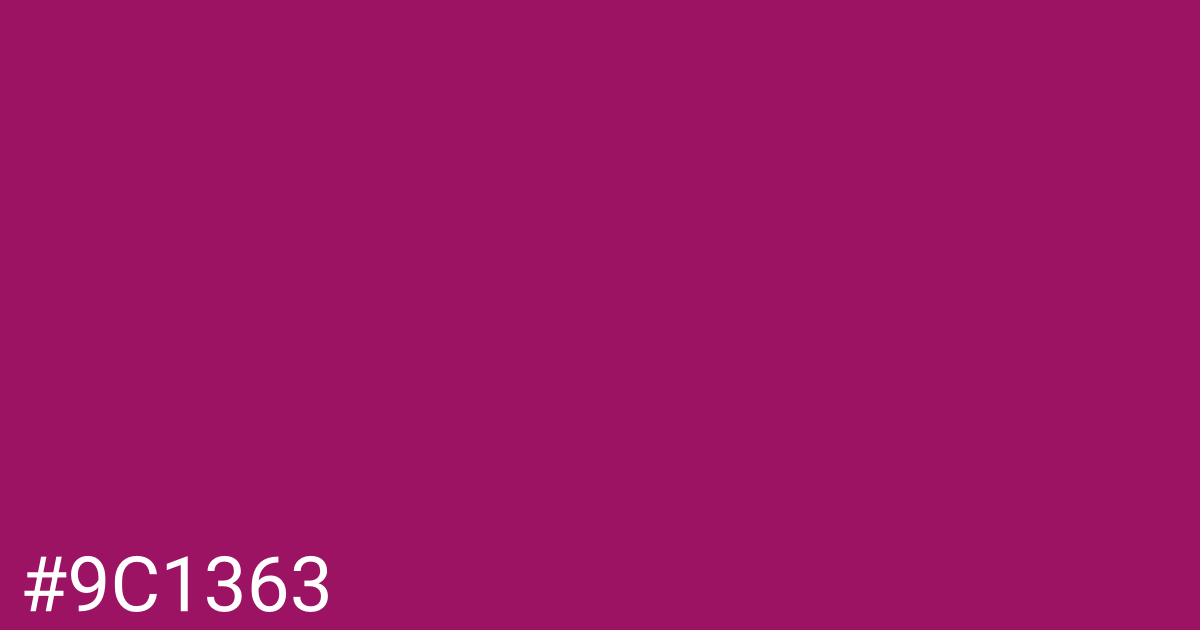 Hex color #9c1363 graphic