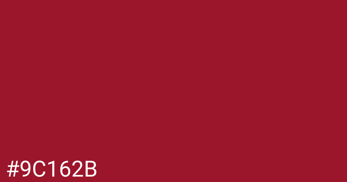 Hex color #9c162b graphic
