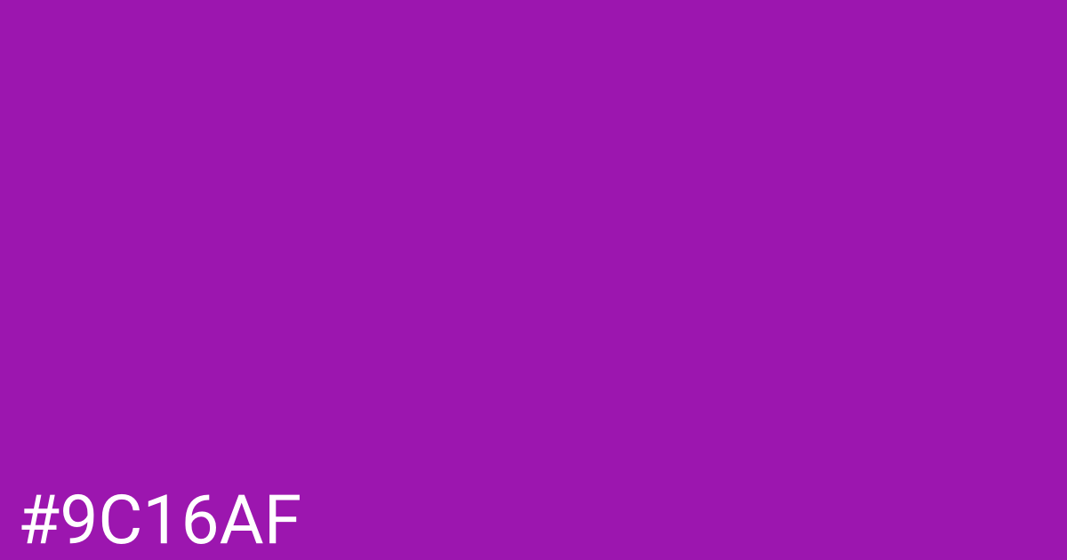 Hex color #9c16af graphic
