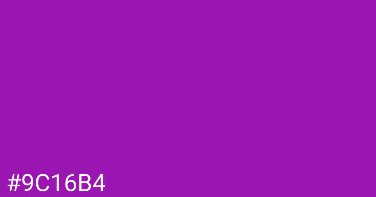 Hex color #9c16b4 graphic