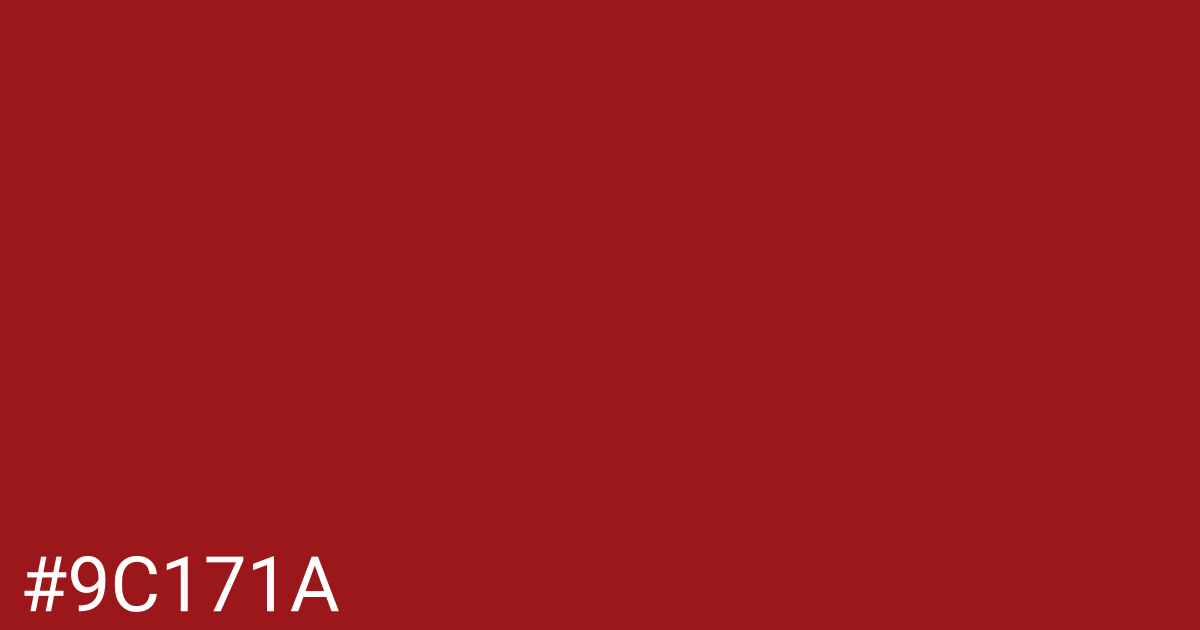 Hex color #9c171a graphic