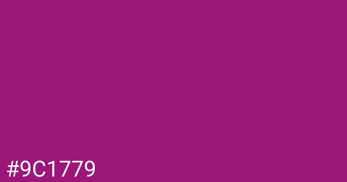 Hex color #9c1779 graphic