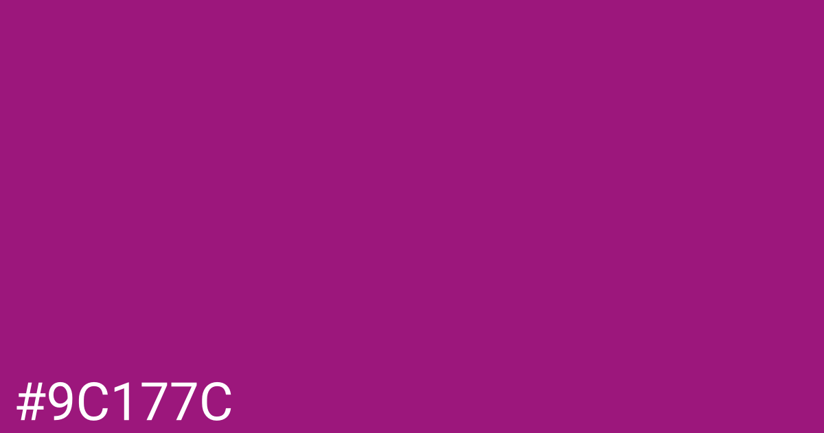 Hex color #9c177c graphic