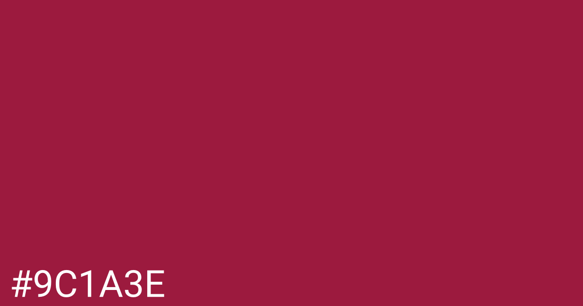 Hex color #9c1a3e graphic