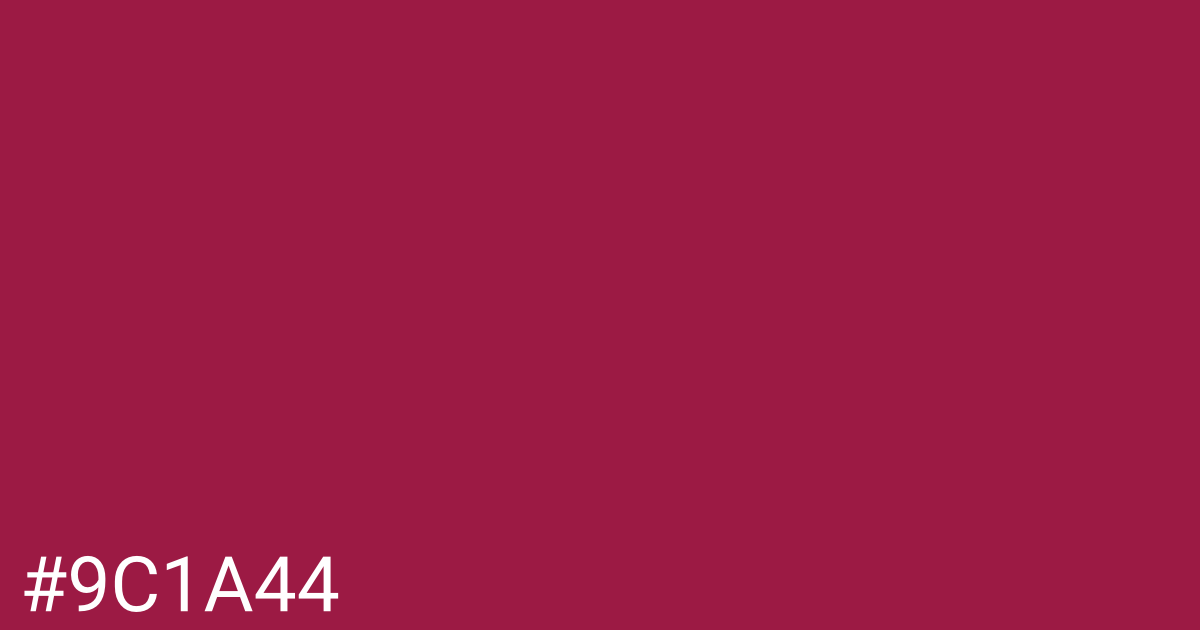 Hex color #9c1a44 graphic