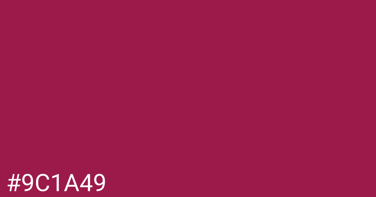 Hex color #9c1a49 graphic