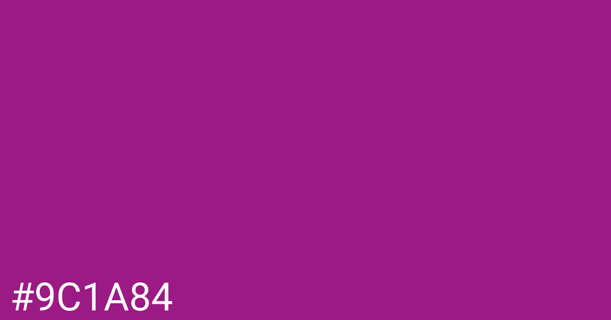 Hex color #9c1a84 graphic