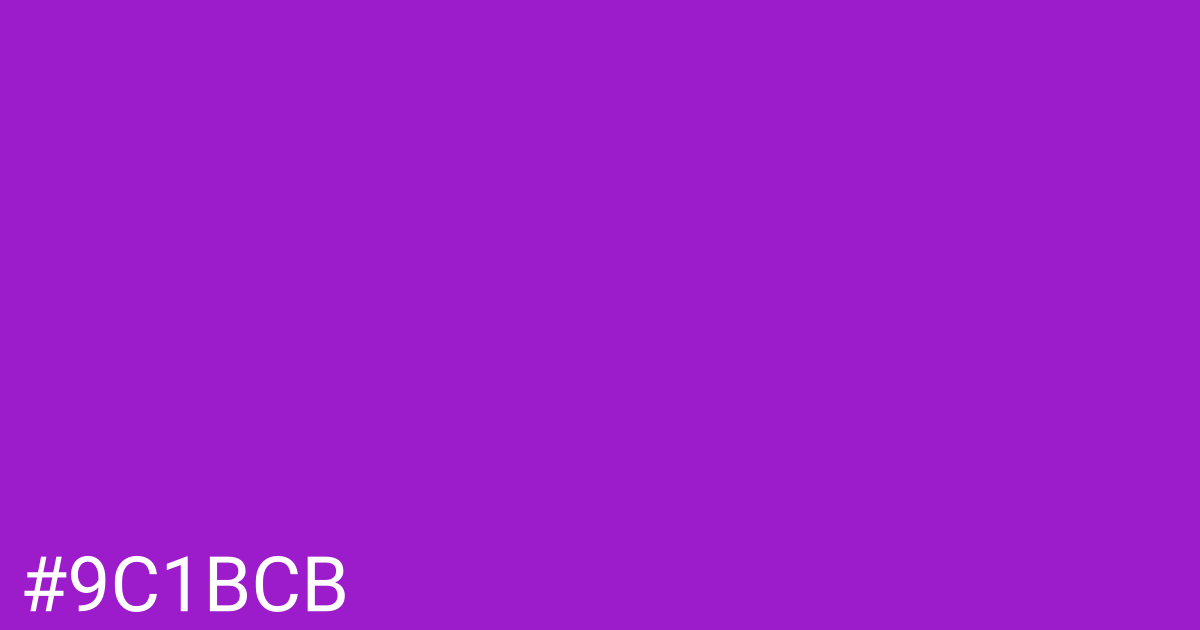 Hex color #9c1bcb graphic