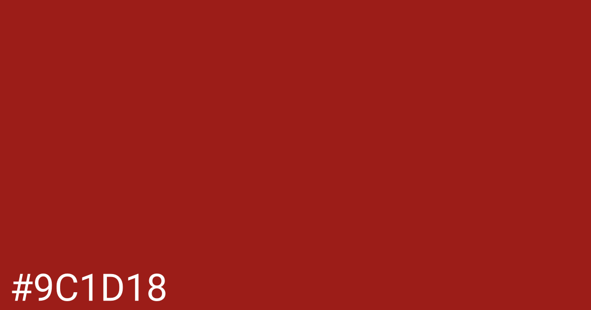 Hex color #9c1d18 graphic