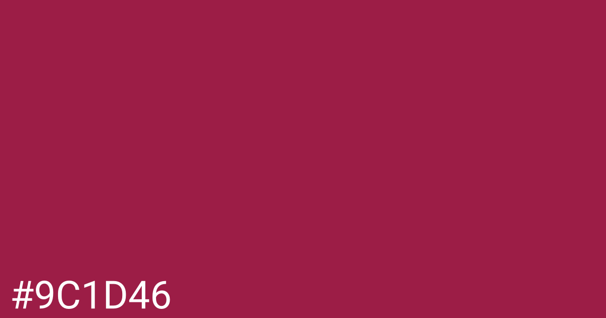 Hex color #9c1d46 graphic