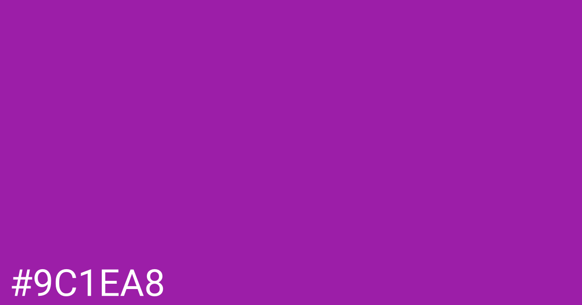 Hex color #9c1ea8 graphic