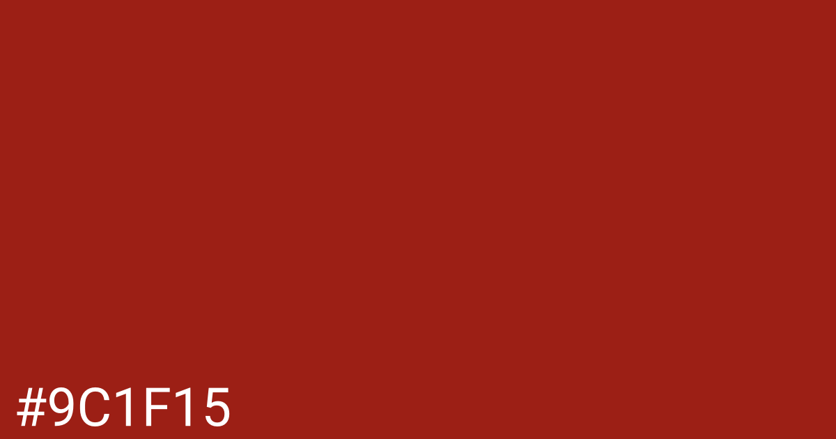Hex color #9c1f15 graphic