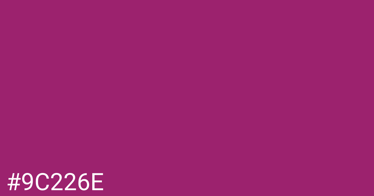 Hex color #9c226e graphic