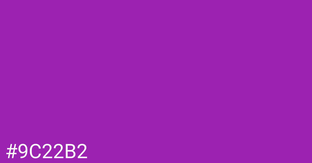 Hex color #9c22b2 graphic