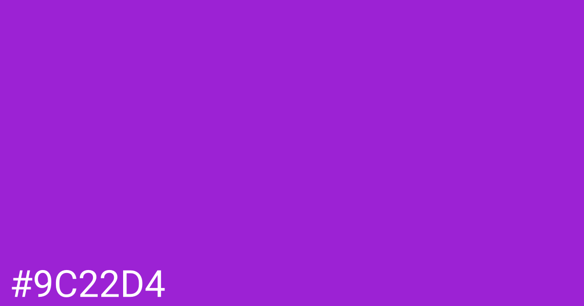 Hex color #9c22d4 graphic