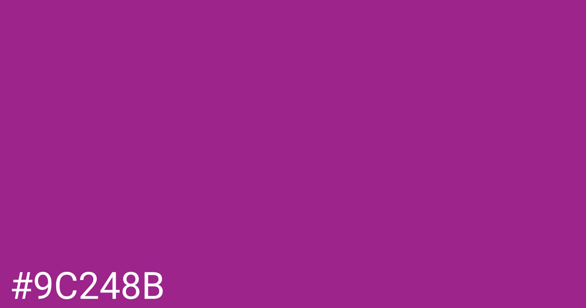 Hex color #9c248b graphic