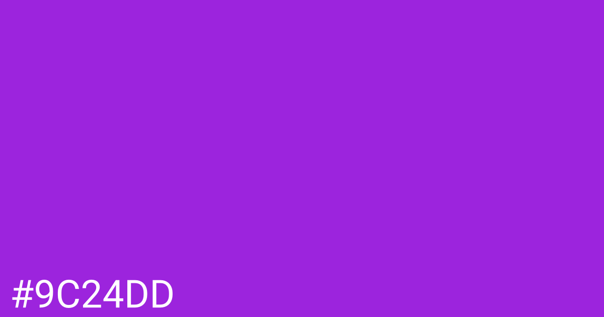 Hex color #9c24dd graphic