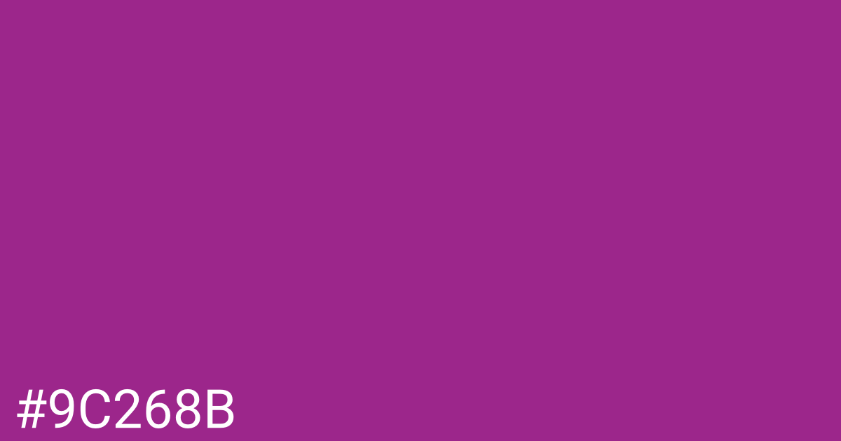 Hex color #9c268b graphic