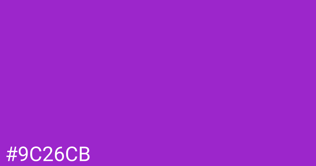 Hex color #9c26cb graphic
