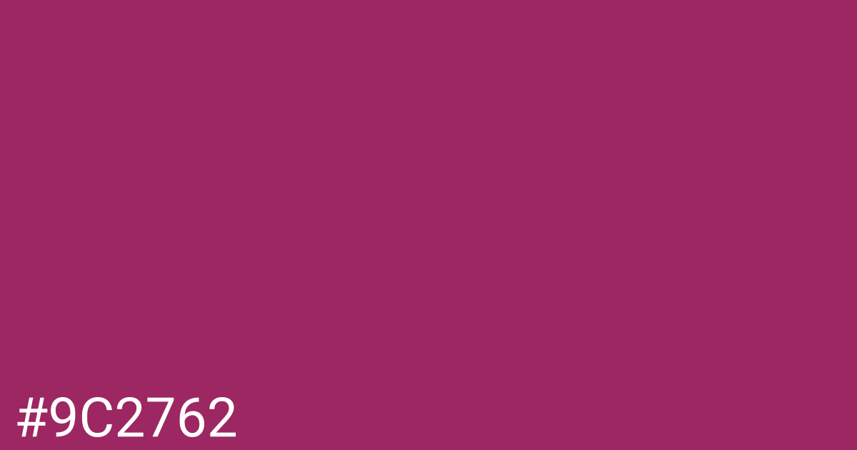 Hex color #9c2762 graphic