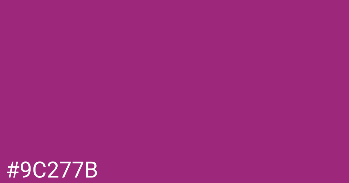 Hex color #9c277b graphic