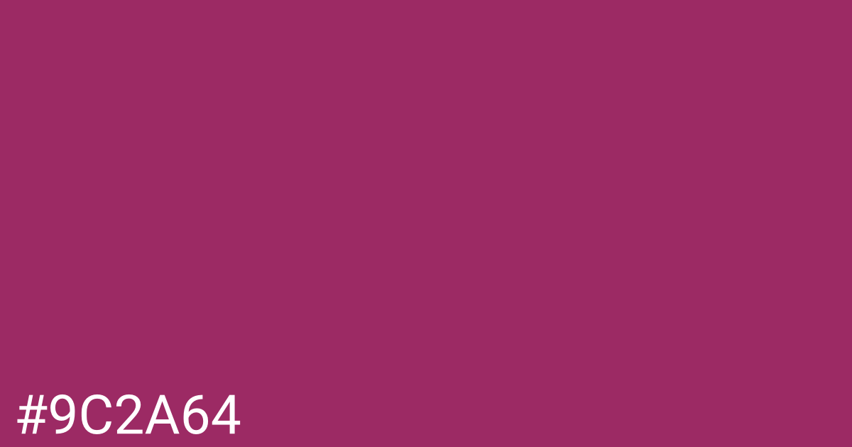 Hex color #9c2a64 graphic