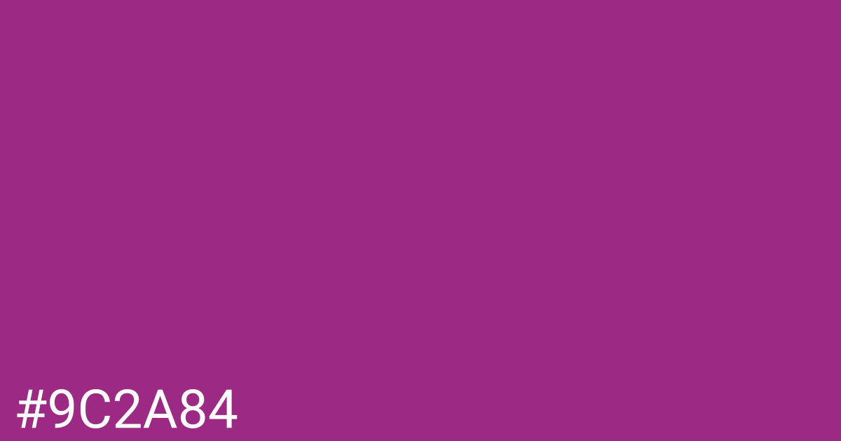 Hex color #9c2a84 graphic