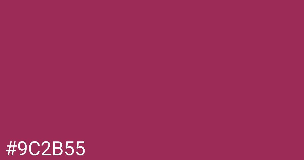 Hex color #9c2b55 graphic